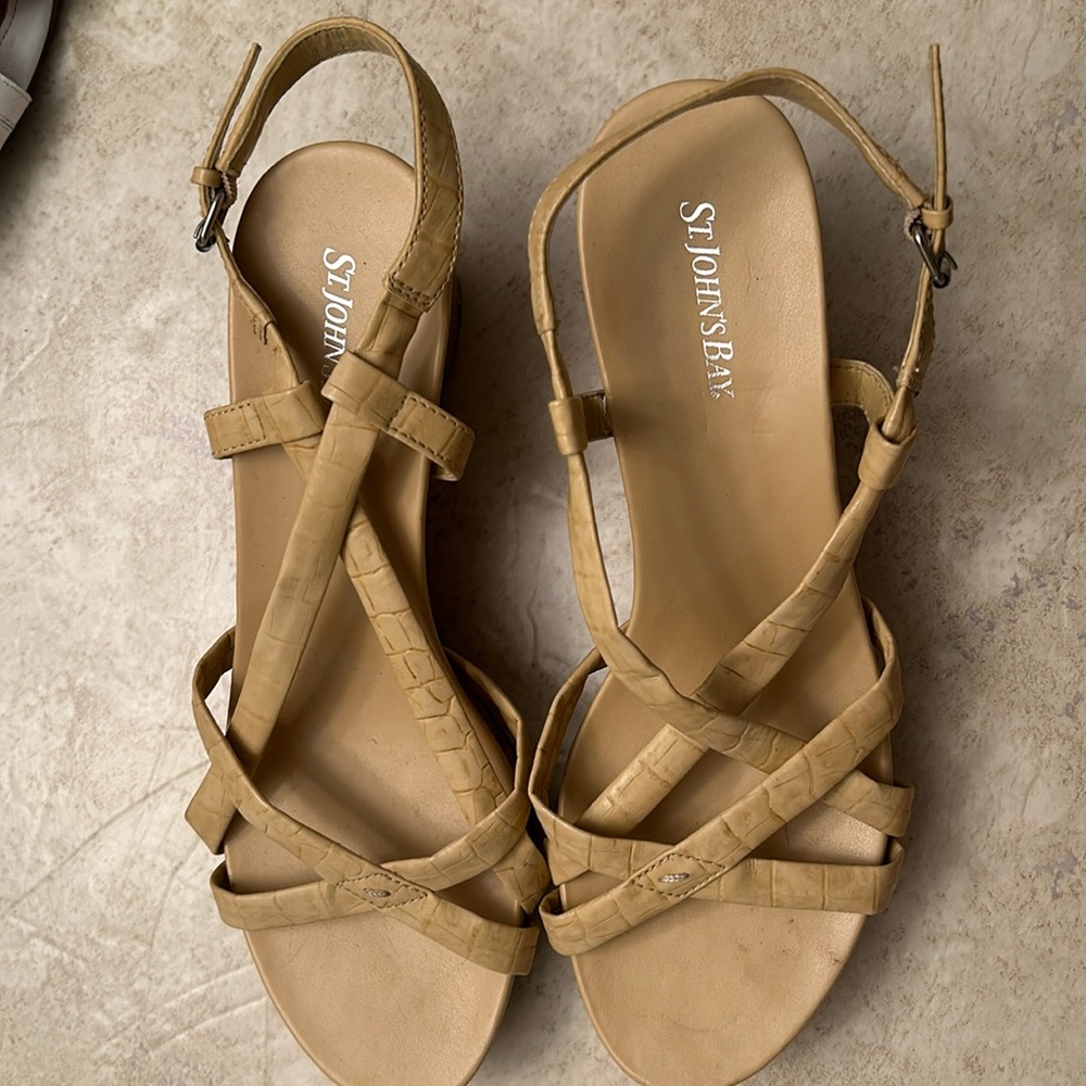 St. John’s Bay Tan Sandals size 10M